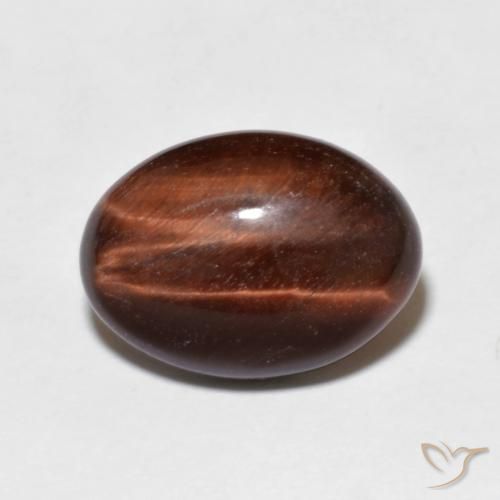 5.18ct Natural Marrón cálido Ojo de Tigre, Ovalada, Opaco