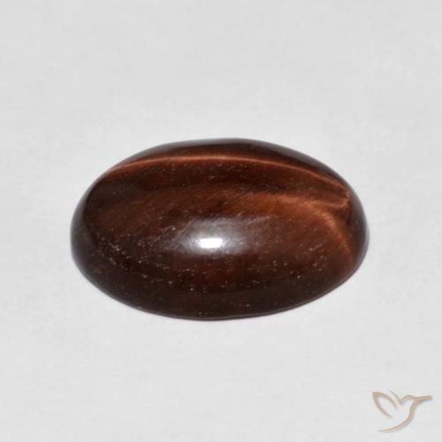 Ojo de Tigre Marrón cálido natural de 5.18 ct, Ovalada, Opaco