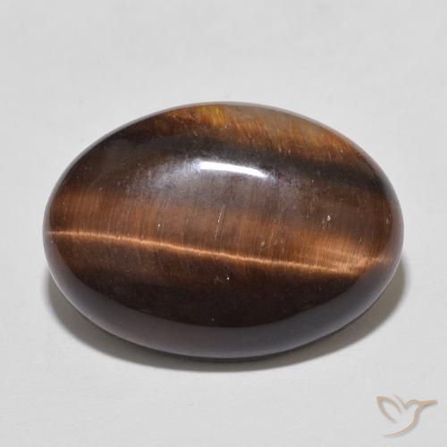 9.86ct Natural Marrón rojizo Ojo de Tigre, Ovalada, Opaco