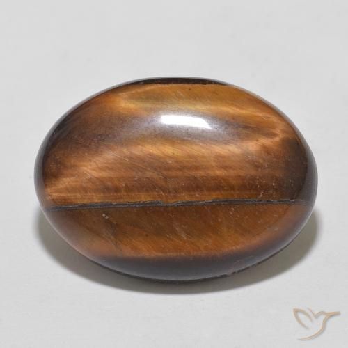 10.04ct Natural Marrón canela Ojo de Tigre, Ovalada, Opaco
