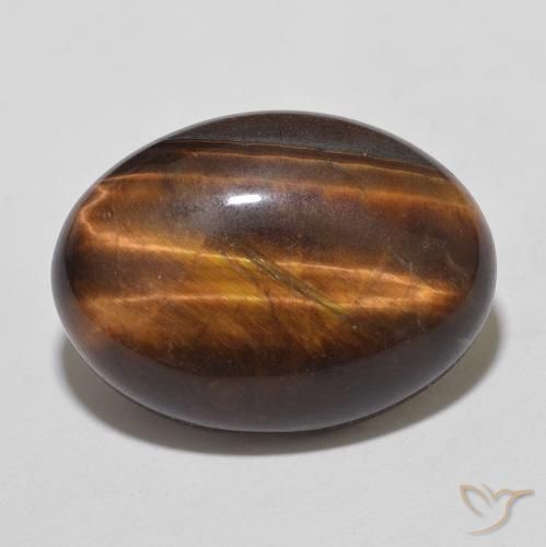 10.43ct Natural Marrón canela Ojo de Tigre, Ovalada, Opaco