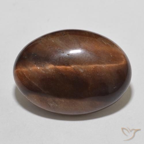 10.01ct Natural Marrón rojizo Ojo de Tigre, Ovalada, Opaco