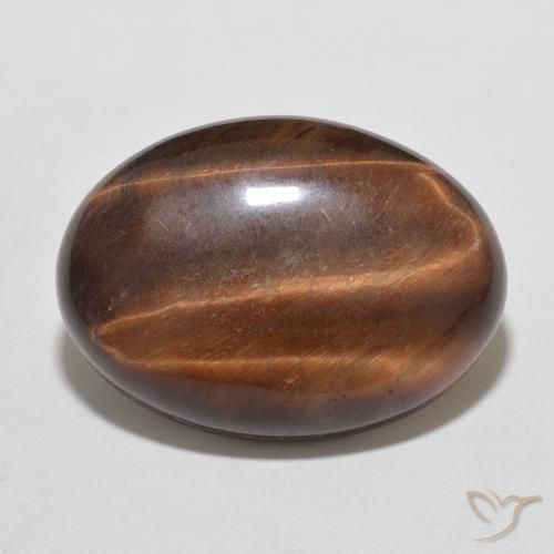 9.80ct Natural Marrón canela Ojo de Tigre, Ovalada, Opaco