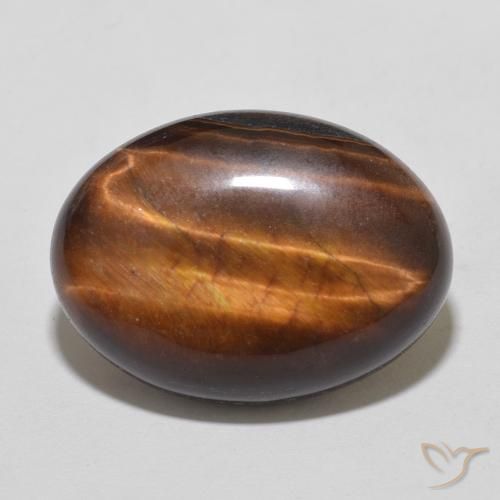 9.78ct Natural Marrón rojizo Ojo de Tigre, Ovalada, Opaco