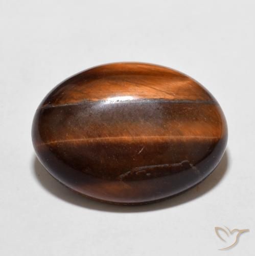 10.65ct Natural Marrón canela intenso Ojo de Tigre, Ovalada, Opaco
