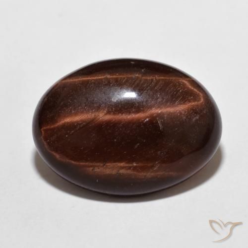 9.08ct Natural Marrón rojizo Ojo de Tigre, Ovalada, Opaco