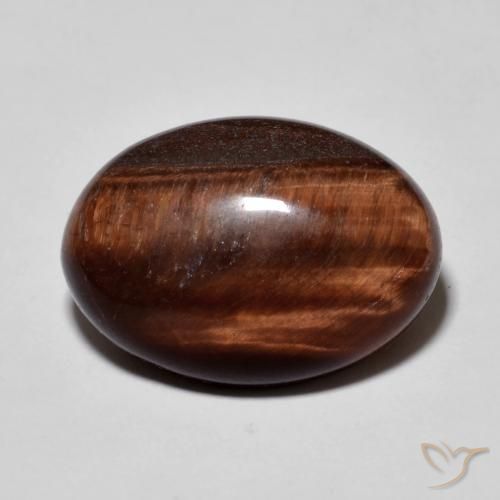 9.88ct Natural Marrón jengibre Ojo de Tigre, Ovalada, Opaco