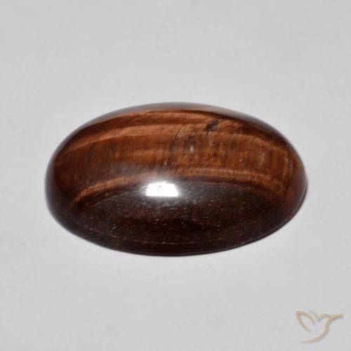 Ojo de Tigre Marrón jengibre natural de 9.88 ct, Ovalada, Opaco