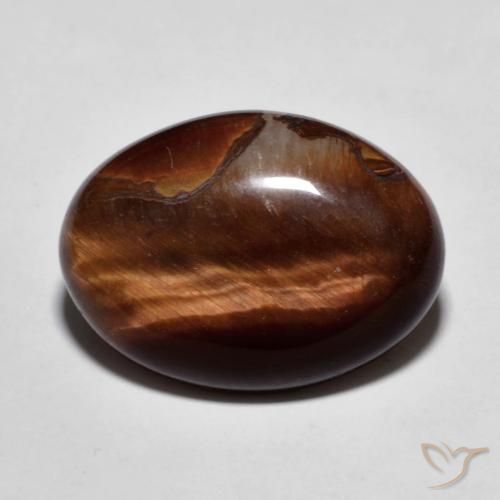 9.63ct Natural Marrón cálido Ojo de Tigre, Ovalada, Opaco
