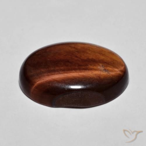 Ojo de Tigre Medium Dark-Brown natural de 10.42 ct, Ovalada, Opaco