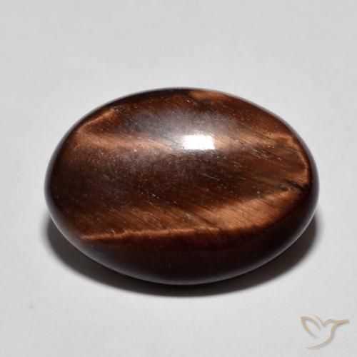 9.94ct Natural Marrón jengibre Ojo de Tigre, Ovalada, Opaco