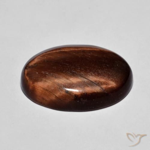Ojo de Tigre Marrón jengibre natural de 9.94 ct, Ovalada, Opaco