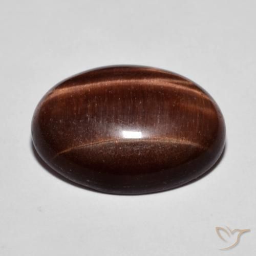 Ojo de Tigre Marrón jengibre natural de 9.58 ct, Ovalada, Opaco