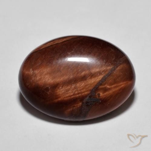 10.35ct Natural Marrón jengibre Ojo de Tigre, Ovalada, Opaco