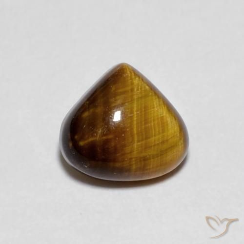0.74ct Natural Marrón cálido Ojo de Tigre, En forma de pera, Opaco