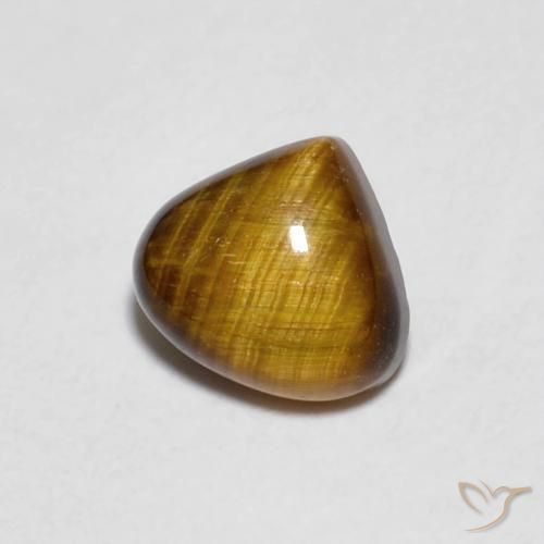 Ojo de Tigre Marrón cálido natural de 0.74 ct, En forma de pera, Opaco