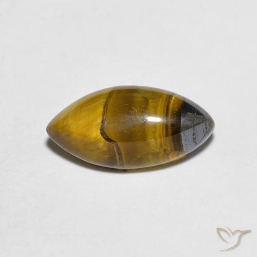 1.96ct Natural Marrón cálido Ojo de Tigre, Marquesa, Opaco