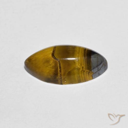 Ojo de Tigre Marrón cálido natural de 1.96 ct, Marquesa, Opaco