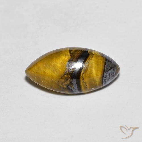 Ojo de Tigre Marrón dorado natural de 2.04 ct, Marquesa, Opaco