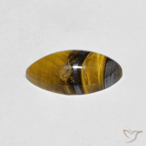 Ojo de Tigre Marrón dorado natural de 2.04 ct, Marquesa, Opaco