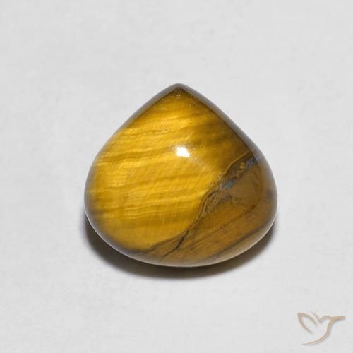 1.89ct Natural Marrón amarillento Ojo de Tigre, En forma de pera, Opaco