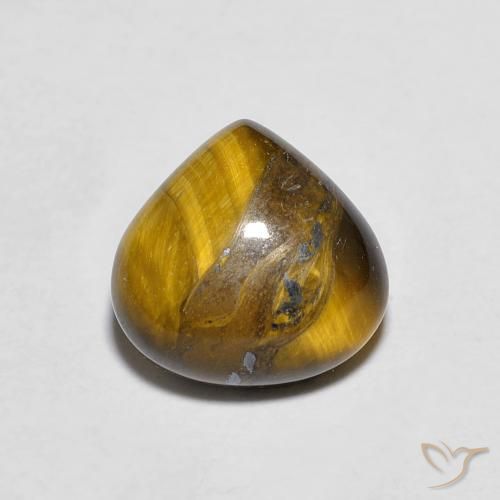 2.00ct Natural Marrón dorado Ojo de Tigre, En forma de pera, Opaco