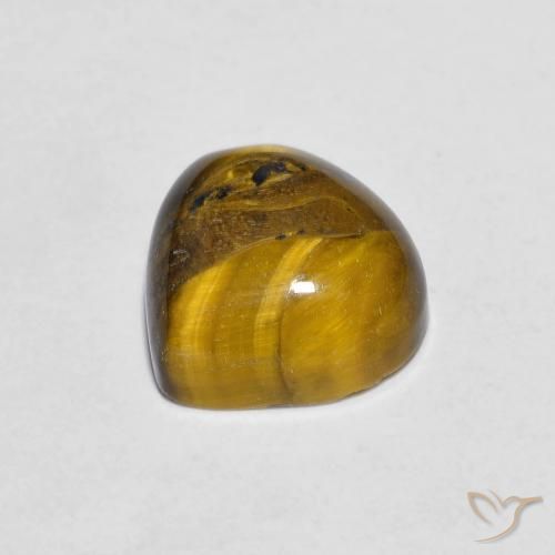 Ojo de Tigre Marrón dorado natural de 2.00 ct, En forma de pera, Opaco