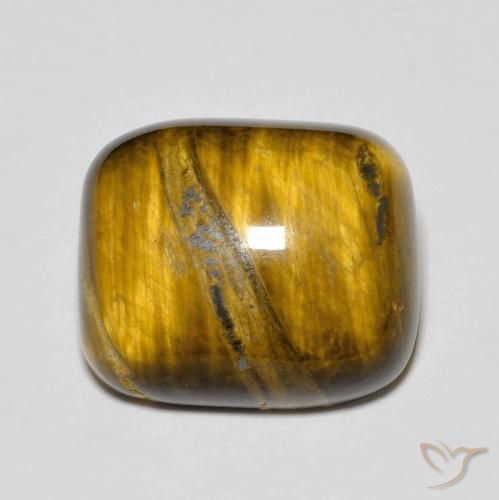 8.96ct Natural Marrón dorado Ojo de Tigre, Forma Cojín, Opaco