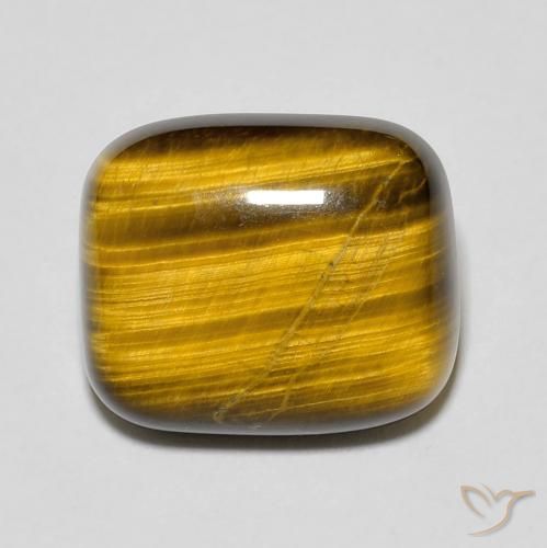 8.41ct Natural Marrón medio Ojo de Tigre, Forma Cojín, Opaco