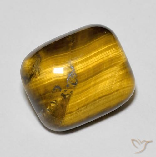 Ojo de Tigre Marrón dorado natural de 8.86 ct, Forma Cojín, Opaco