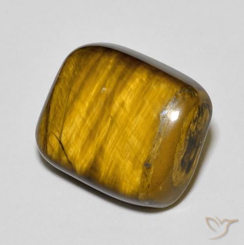 Ojo de Tigre Marrón dorado natural de 8.50 ct, Forma Cojín, Opaco