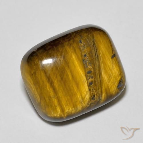 9.01ct Natural Marrón cálido Ojo de Tigre, Forma Cojín, Opaco