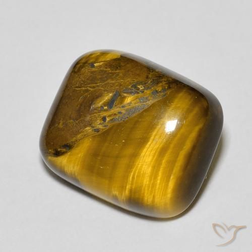 9.28ct Natural Marrón claro Ojo de Tigre, Forma Cojín, Opaco
