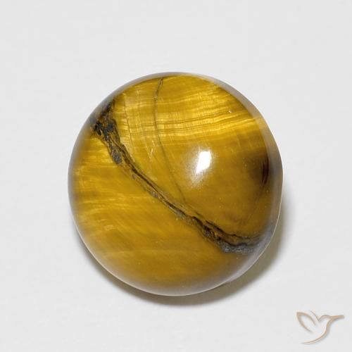 Ojo de Tigre Marrón cálido natural de 6.78 ct, Redondo, Opaco