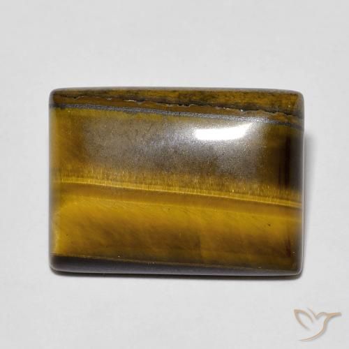11.70ct Natural Marrón medio Ojo de Tigre, Corte Baguette, Opaco
