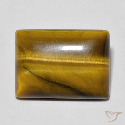 Ojo de Tigre Marrón cálido natural de 13.18 ct, Corte Baguette, Opaco