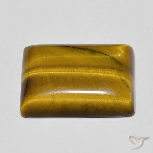 Ojo de Tigre Marrón cálido natural de 13.18 ct, Corte Baguette, Opaco