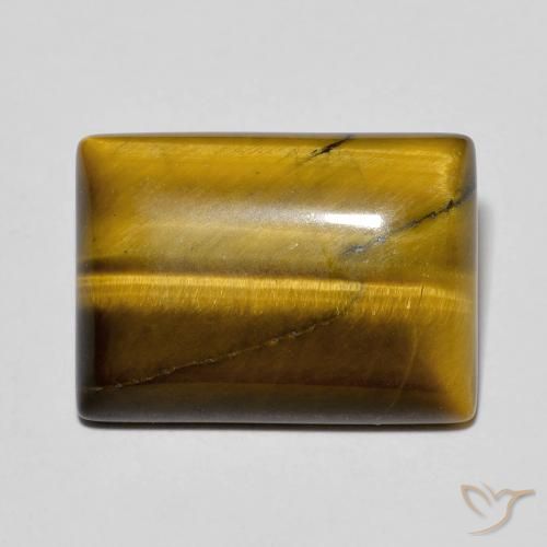 11.56ct Natural Marrón cálido Ojo de Tigre, Corte Baguette, Opaco