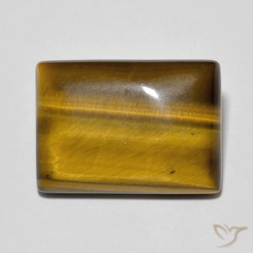 12.85ct Natural Marrón medio Ojo de Tigre, Corte Baguette, Opaco