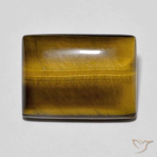 13.15ct Natural Marrón medio Ojo de Tigre, Corte Baguette, Opaco