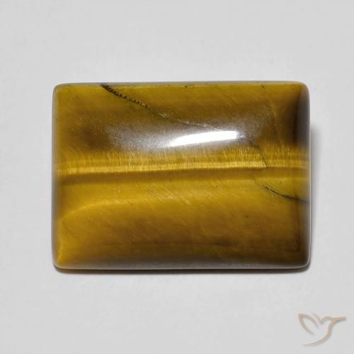 11.47ct Natural Marrón amarillento Ojo de Tigre, Corte Baguette, Opaco