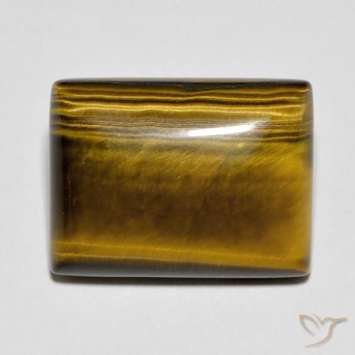 11.83ct Natural Medium Dark-Brown Ojo de Tigre, Corte Baguette, Opaco