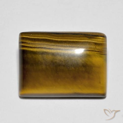 10.12ct Natural Medium Dark-Brown Ojo de Tigre, Corte Baguette, Opaco