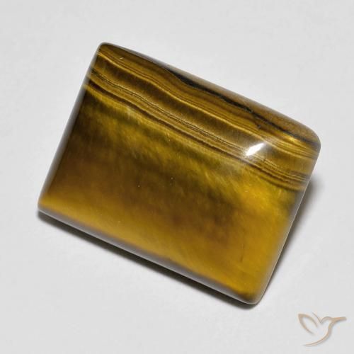 Ojo de Tigre Medium Dark-Brown natural de 10.12 ct, Corte Baguette, Opaco