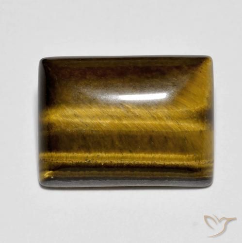 9.81ct Natural Marrón cálido Ojo de Tigre, Corte Baguette, Opaco
