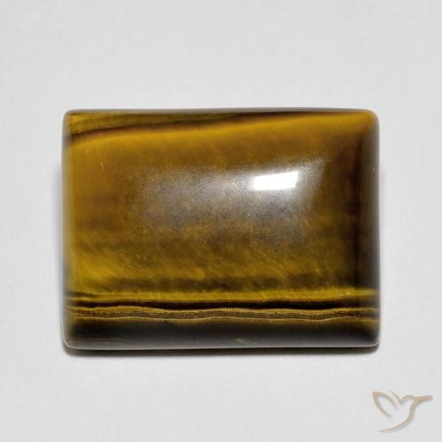 10.74ct Natural Marrón dorado Ojo de Tigre, Corte Baguette, Opaco