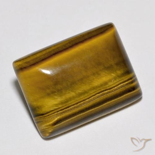 Ojo de Tigre Marrón cálido natural de 10.41 ct, Corte Baguette, Opaco