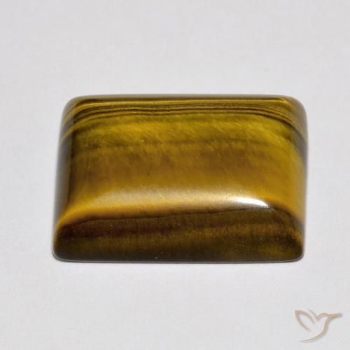 Ojo de Tigre Marrón cálido natural de 10.41 ct, Corte Baguette, Opaco