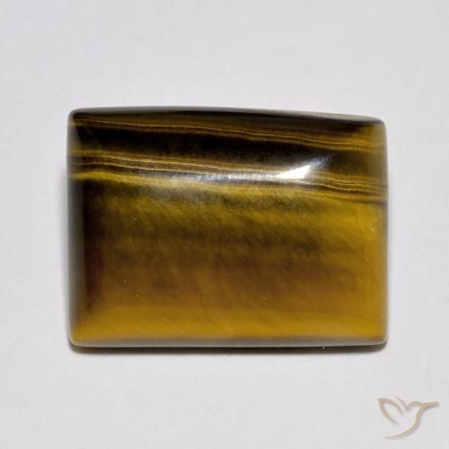 10.19ct Natural Marrón cálido Ojo de Tigre, Corte Baguette, Opaco