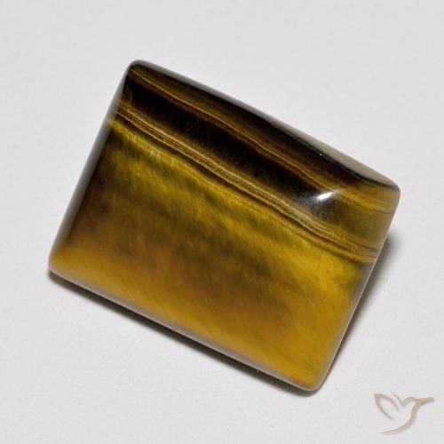 Ojo de Tigre Marrón cálido natural de 10.19 ct, Corte Baguette, Opaco